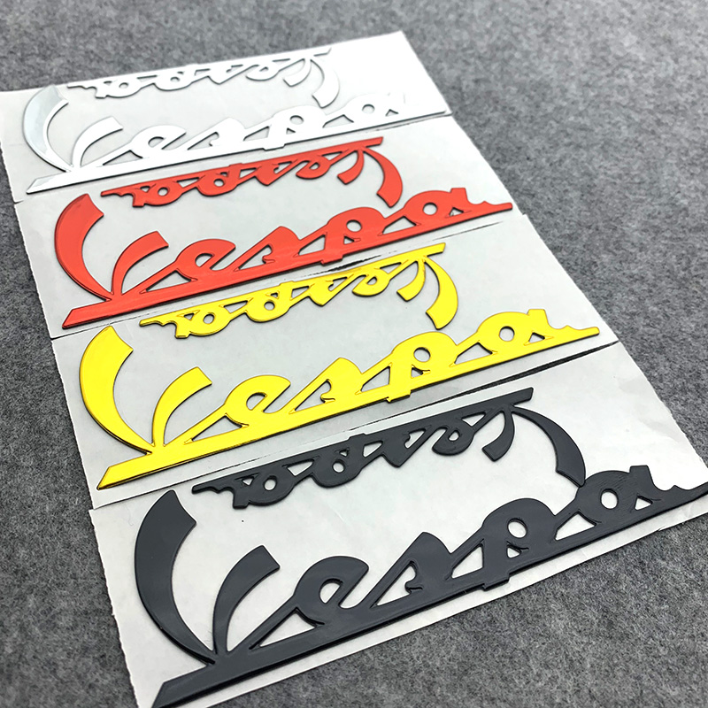 维斯帕VESPA摩托车改装通用车标贴纸韦士柏GTS300机车用软塑料标