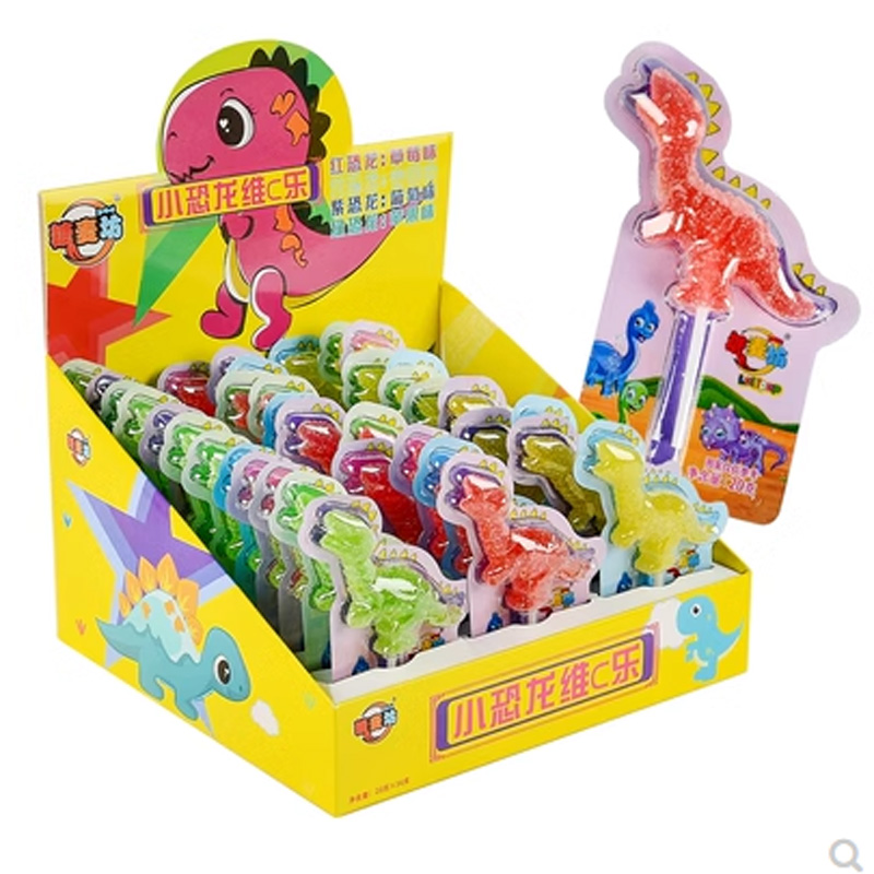 恐龙软糖棒棒糖糖果水果味六一儿童节甜芯小铺卡通造型动物搞怪