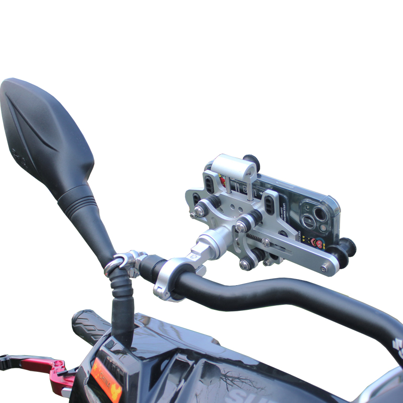 推荐摩托车改装手机支架电动车手机导航支架防震骑行支架