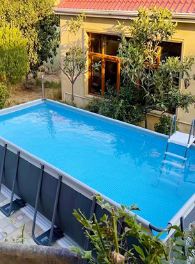Intex游泳池儿童家用成人大型支架泳池加厚户外别墅私家水池鱼池