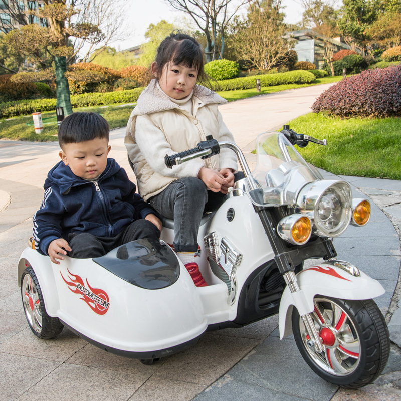 新款好来喜儿童电动摩托车男女宝宝可坐童车电瓶双座小孩玩具车三