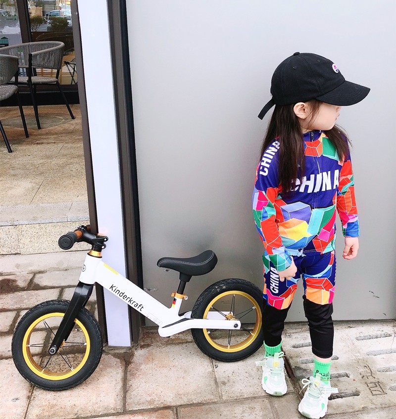 2022春秋季儿童平衡车骑行服轮滑服长袖运动自行车训练比赛