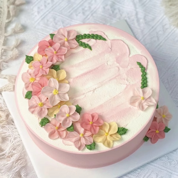 蒲缇蜜语乐园沈阳三环同城配送8英寸韩式裱花动物奶油生日蛋糕