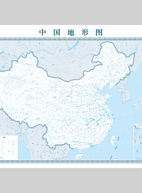 中国地势地形图地图电子版设计素材文件
