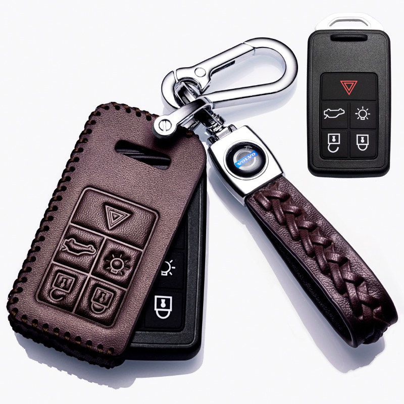 沃尔沃V60专用钥匙套2012-23年款B4/B5真皮包老款T4/T5插入T6挂扣
