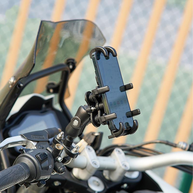 适用摩托车意塔杰特Dragsster200改装导航手机支架防震动无损安装