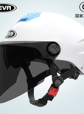 头盔女电动车摩托车男夏季防晒半盔3C认证电瓶车四季通用帽安全盔