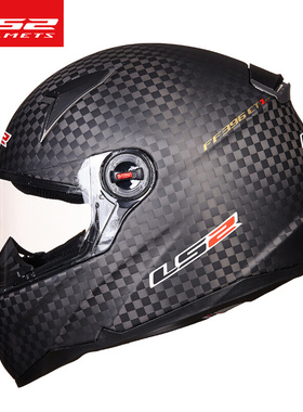 新款LS2碳纤维摩托车头盔男女超12K小盔体机车全盔轻头盔大码夏季