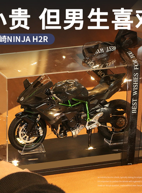 川崎h2r摩托车模型玩具杜卡迪车模雅马哈R1仿真机车生日礼物男孩