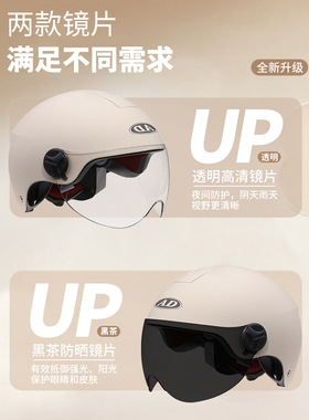 国标3c认电动车头盔女士四季通用男款电瓶摩托车半盔夏季安全帽