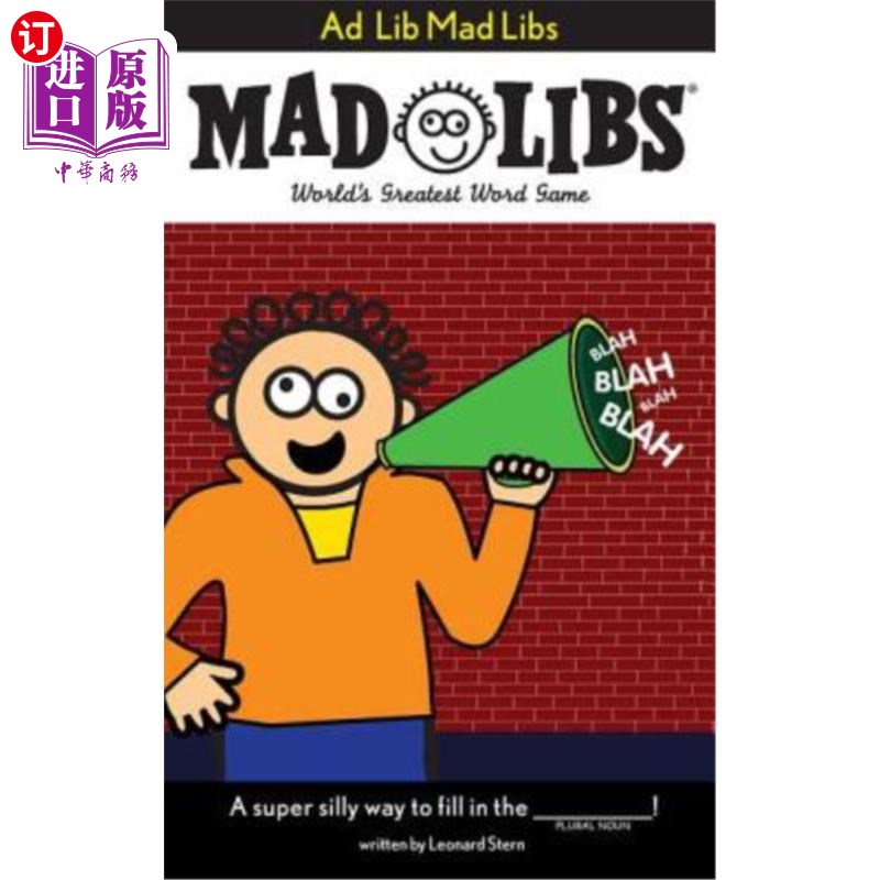 海外直订Ad Lib Mad Libs: World's Greatest Word Game 即兴疯狂自选：世界上最伟大的文字游戏