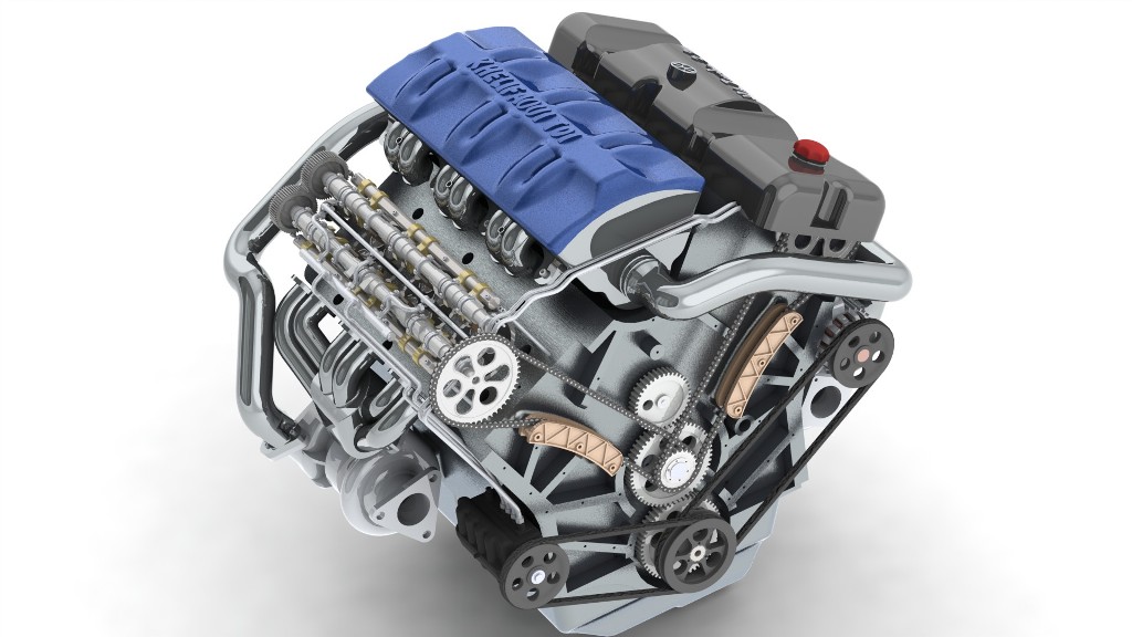 khelifaoui V6 Turbo发动机图纸 SolidWorks设计 六缸四冲程V型
