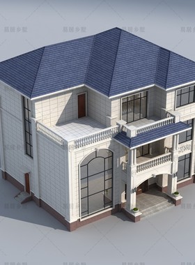 厂家新款二层半新农村自建房别墅设计图纸三层简单大气经济型欧式