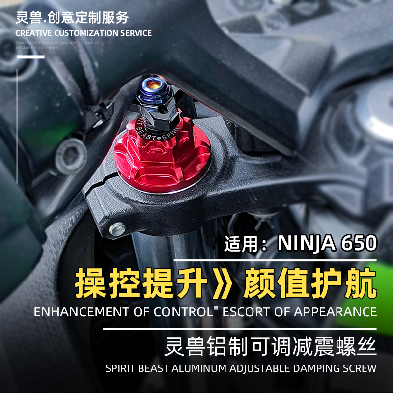 适用川崎650预载调节器改装配件春风NK400GT国宾机车正置前减避震