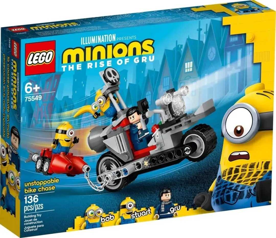 LEGO乐高 小黄人系列75549摩托车追击儿童智力拼接玩具