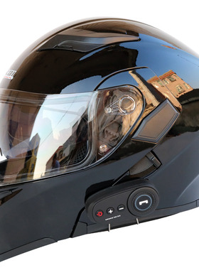 3C证灰摩托车头盔带蓝牙耳机四季通用全机揭面骑行902带蓝车电动