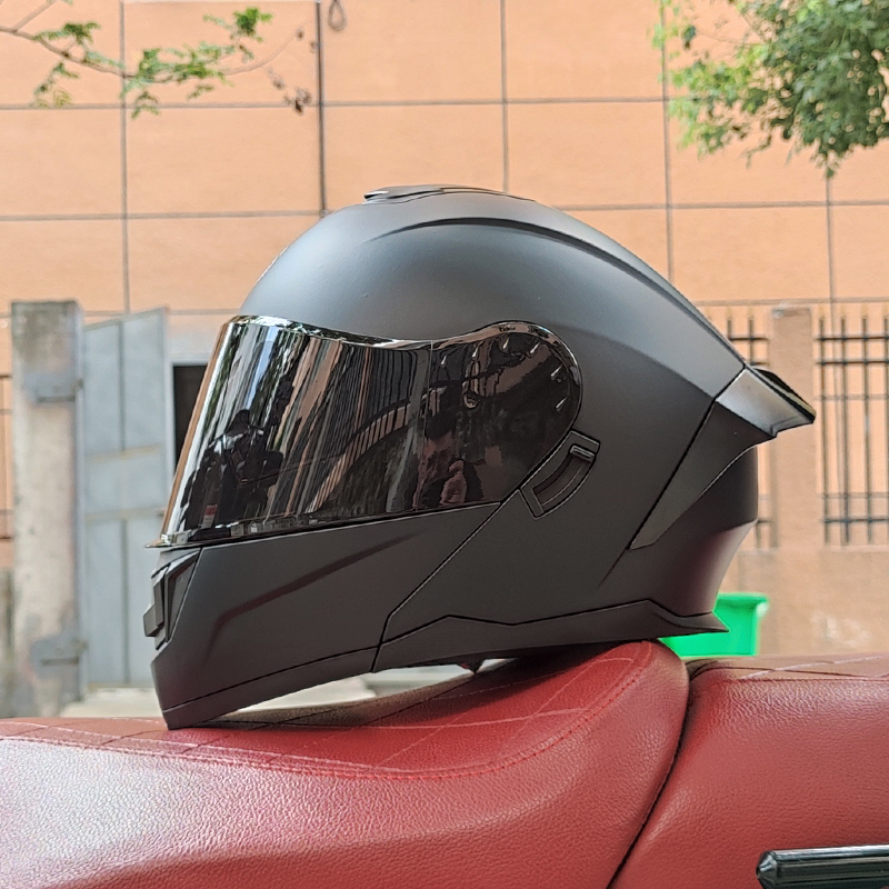 LVS摩托车双镜片揭面盔男女全覆式头盔四季摩旅拉力盔全盔3C认证