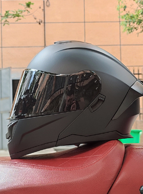 LVS摩托车双镜片揭面盔男女全覆式头盔四季摩旅拉力盔全盔3C认证