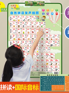 有声挂图小学48个英语国际音标发音自然拼读点读发声26英文字母表