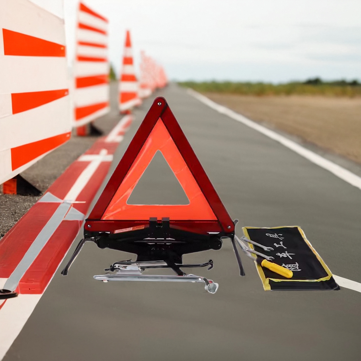 汽车三角警示牌可折叠反光警示牌车用危险标志 车载故障停车警示