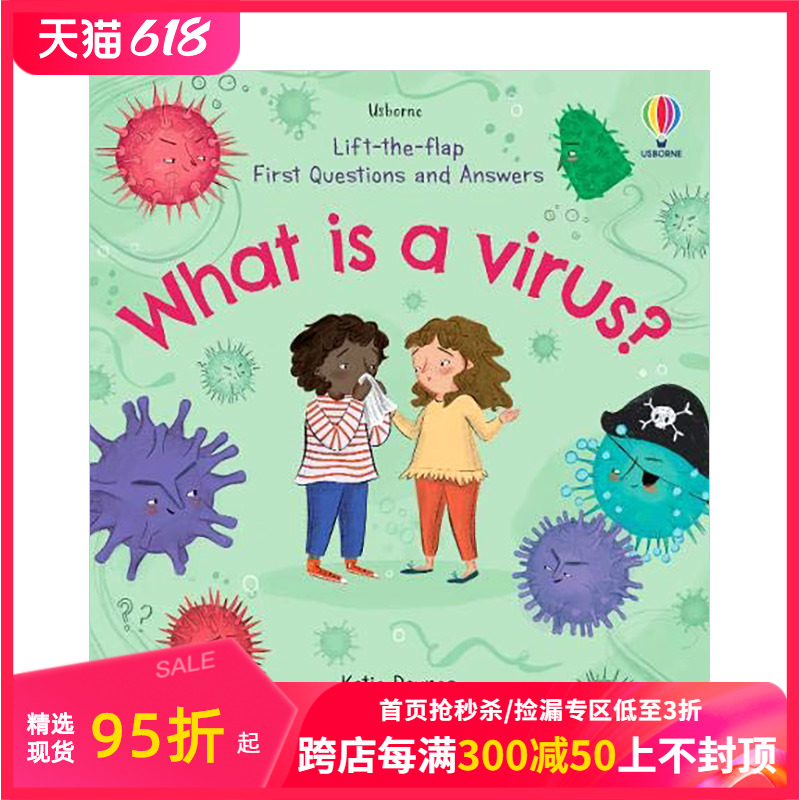 【现货】【翻翻书】什么是病毒What is a Virus? 教育孩子日常病毒传播卫生知识普及绘本 英文原版 疫情病毒的认知入门