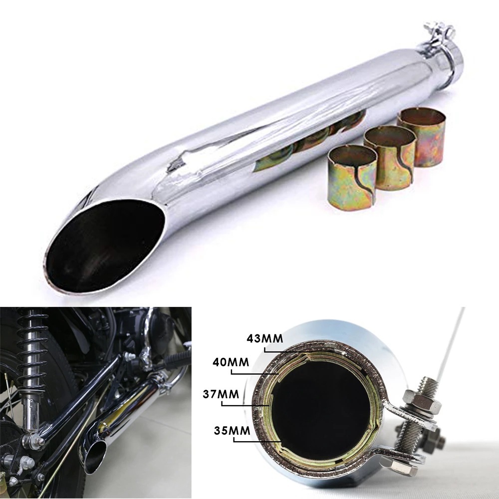 摩托车排气管 复古改装排气管哈雷排气管尾端排气直排金属排气管