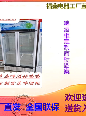 雪花青岛崂山百威燕京啤酒展示柜冷藏保鲜立式冰柜工程机饮料串柜