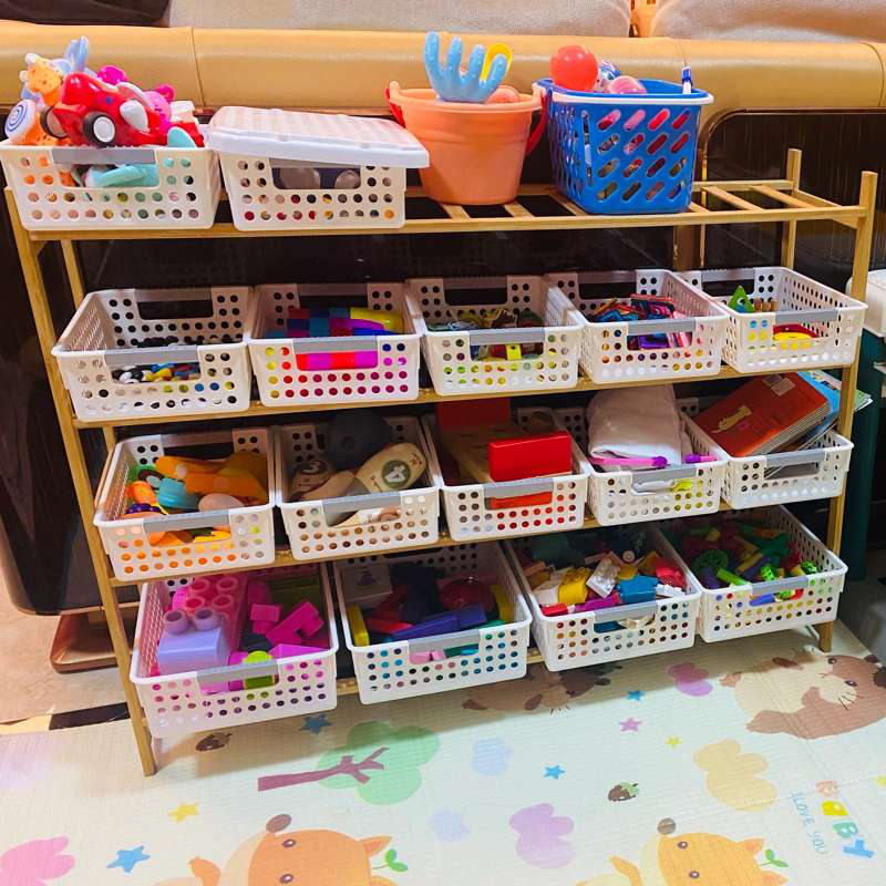 幼儿园玩具收纳筐长方形大容量塑料儿童储物收纳篮in绘本玩具整理