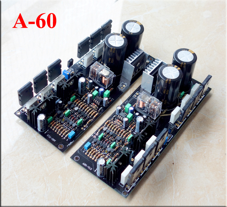 伟良A60   参考金嗓子A60电流反馈3并管放板套件 功放板 镜像设计