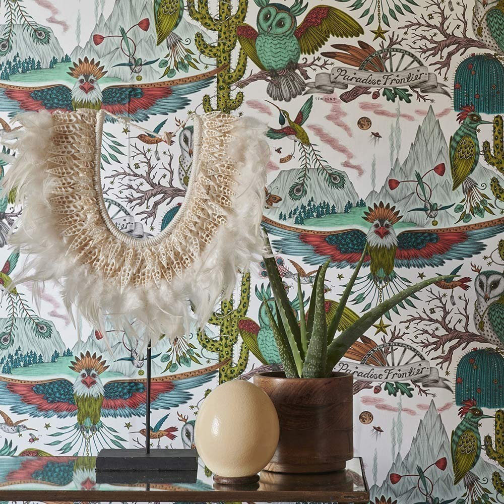 英国C&C进口墙纸卧室客厅背景墙动物老鹰啄木鸟植物壁纸W0116-01