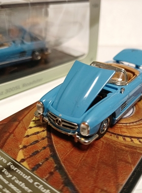 DCM 1 64 奔驰合金开盖敞蓬跑车模型Mercedes 300SL W198 1957 蓝