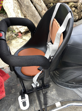 适用宗申摩托车儿童安全座椅前置电瓶车踏板自行车电动车可折叠椅