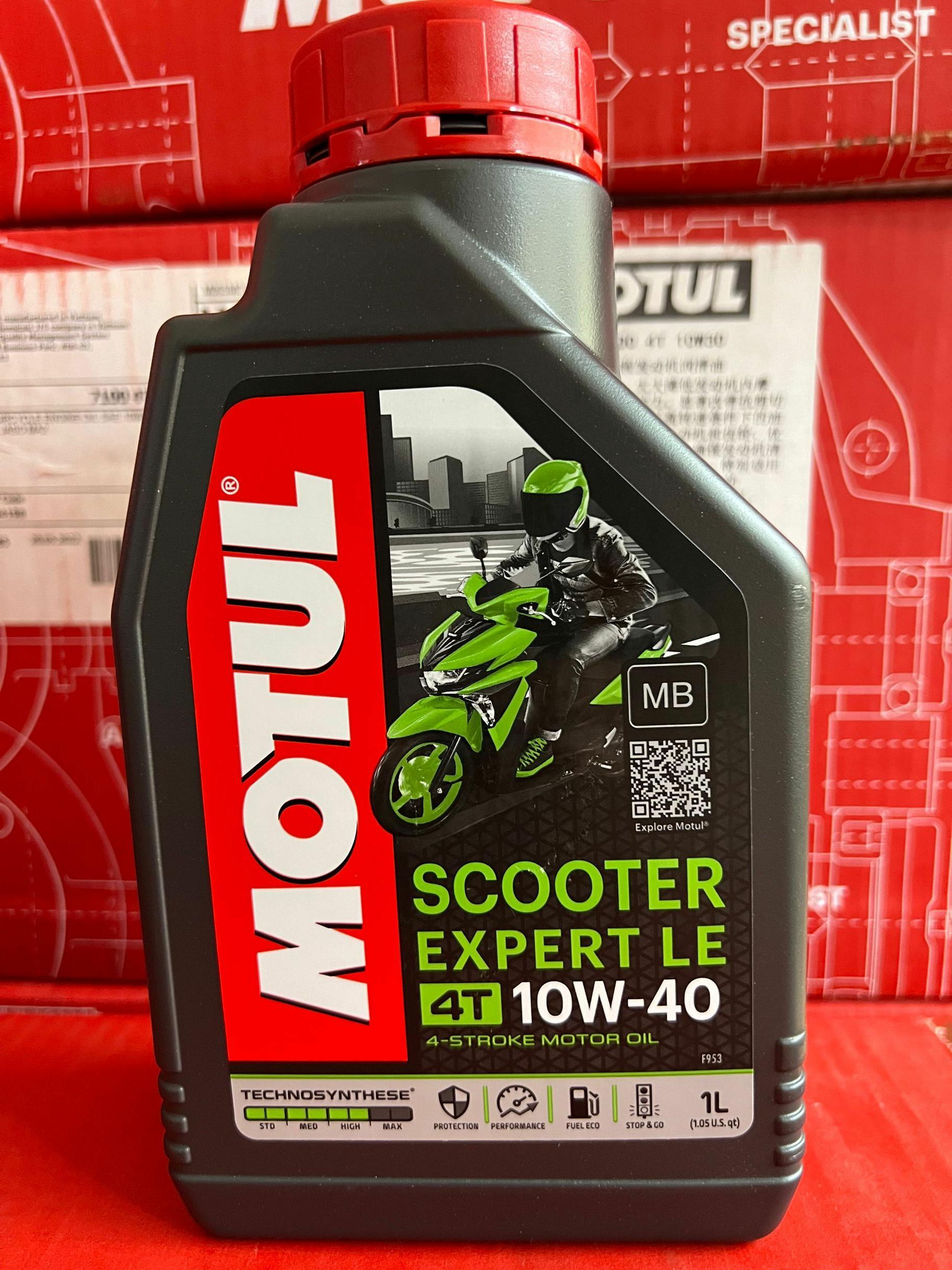 Motul摩特摩托车机油半合成油踏板车专用油4T四冲程10W40银绵羊1L