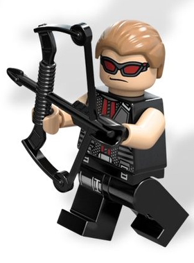 LEGO乐高 sh034超级英雄人仔鹰眼含弓箭6867全新塑料拼装积木玩具