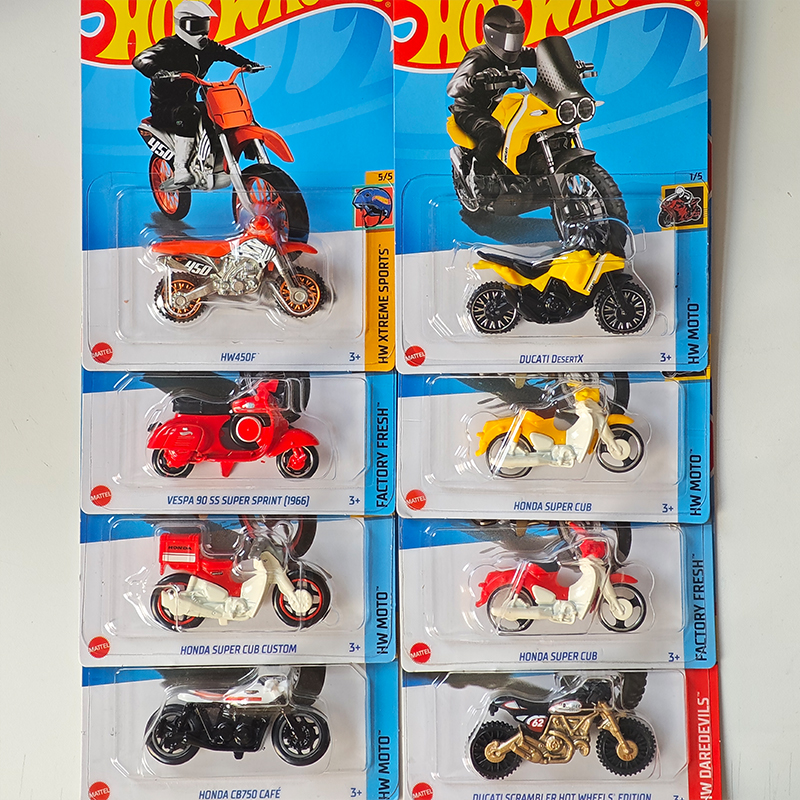 风火轮合金小车模型儿童玩具越野摩托车杜卡迪DUCATI 本田 VESPA