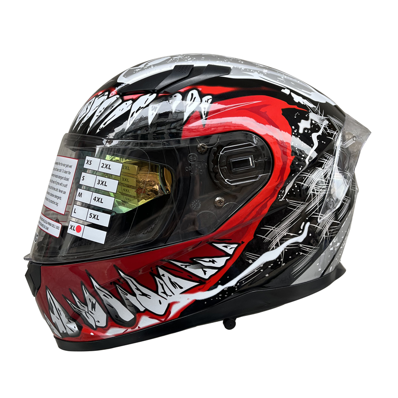 新款VIMER漫威毒液二代街车头盔男女电动摩托车机车赛车可拆内衬