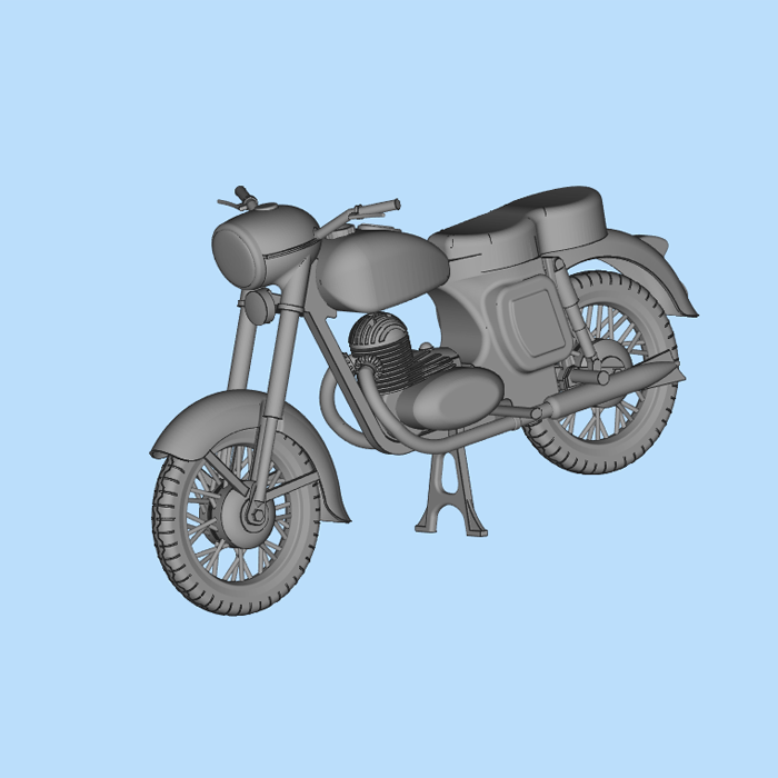 250STL老式摩托车模型01200921三维图纸（STL格式）