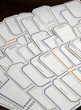 收藏家便签纸日式复古边框留言卡经典手帐拼贴打底装饰素材便条纸