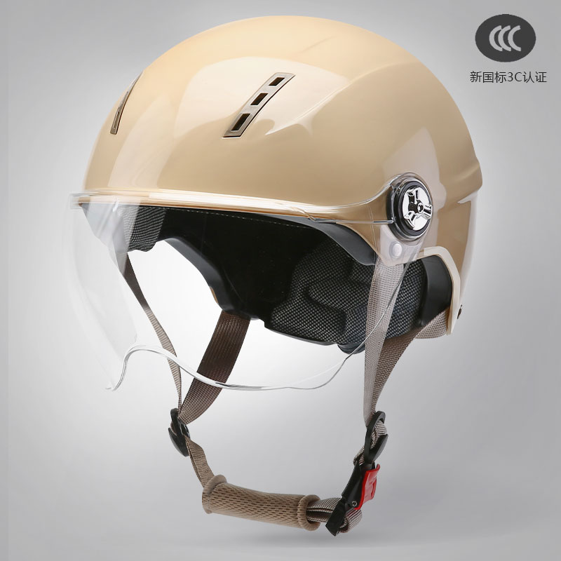 新国标夏天头盔电动车女士夏季半盔3C认证电瓶摩托车男四季安全帽