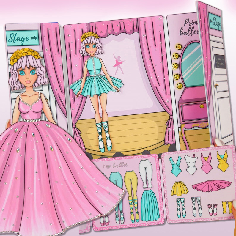 儿童益智玩具女孩贴纸小孩粘贴贴画美丽公主换装贴纸书卡通贴贴纸