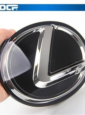 适用雷克萨斯改装车标实心标 LEXUS黑色镜面中网标后尾标水晶标志
