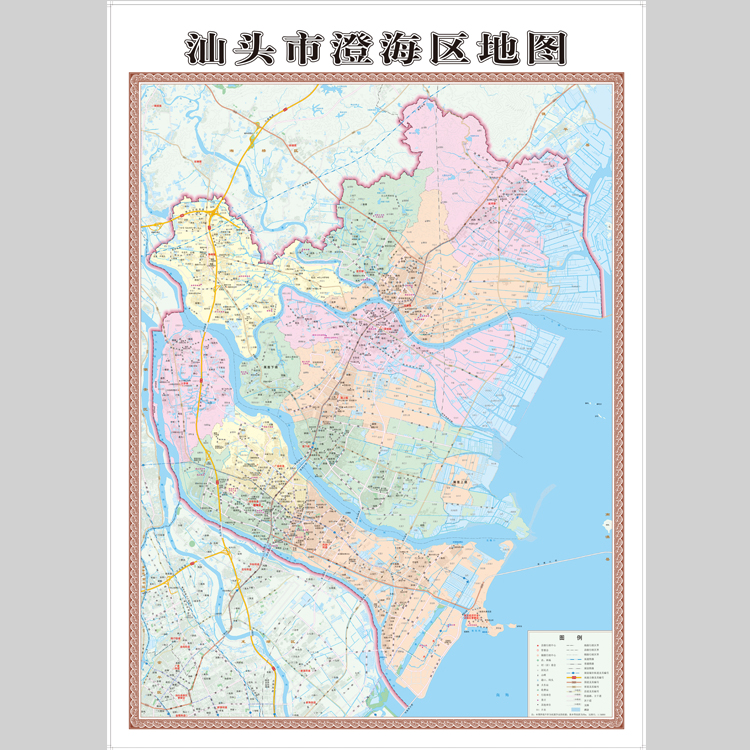 汕头市澄海区地图电子版设计素材文件