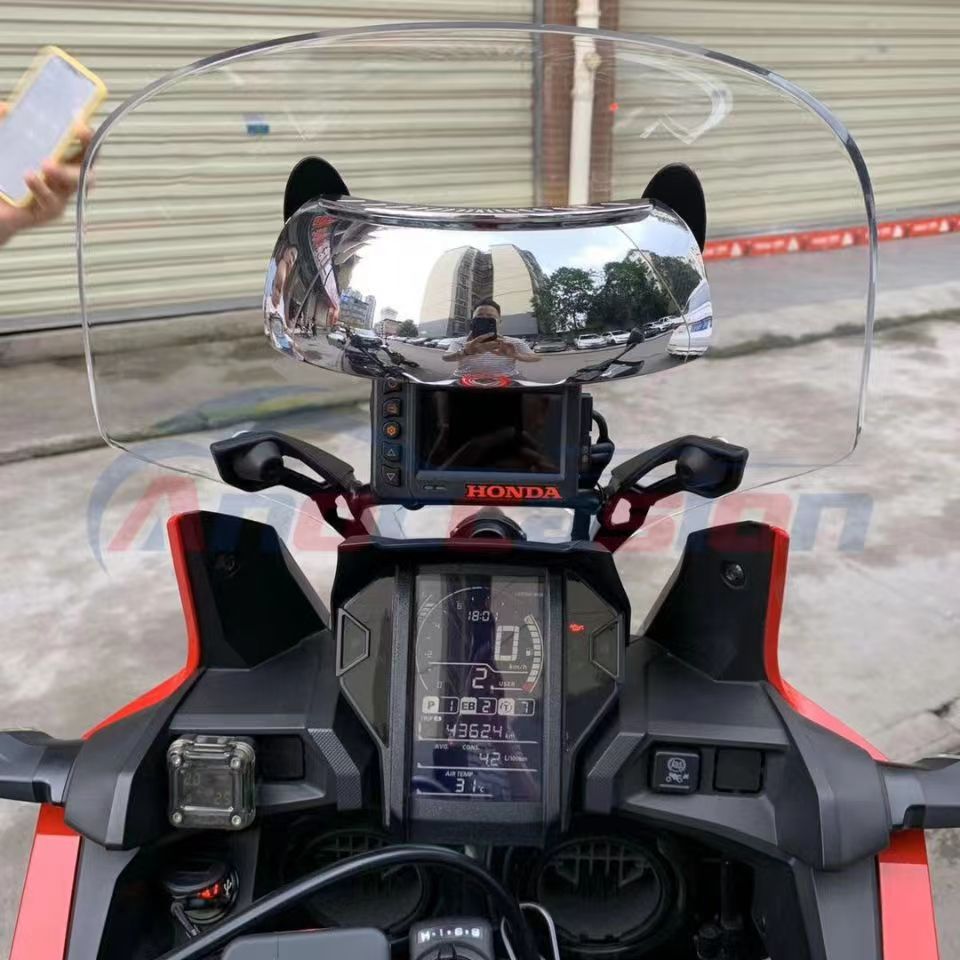 摩托车大视野后视镜雅马哈NMAX155踏板车挡风板全景广角倒后镜