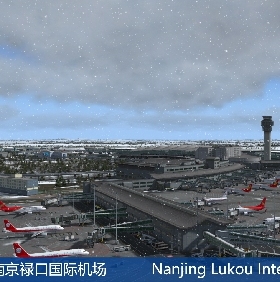 飞机哥zsnj正版南京禄口国际机场高清地景插件gsx动画 p3dv4飞行