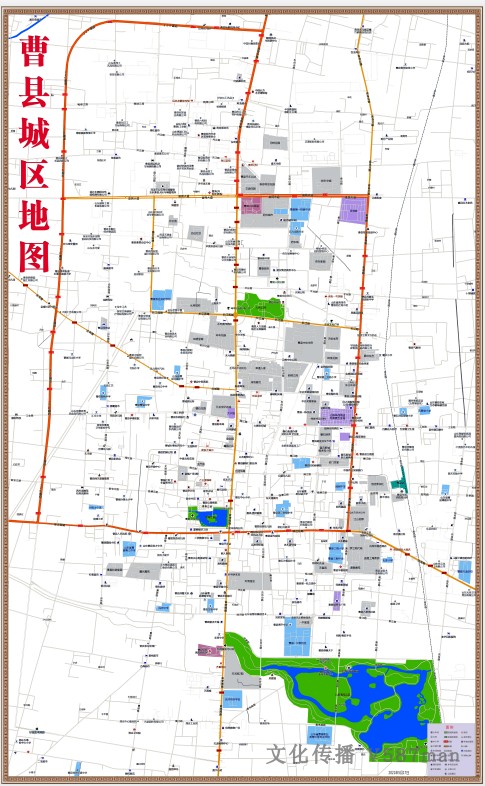 2021年5月山东菏泽曹县高德版城区交通旅游街道楼盘小区学校地图