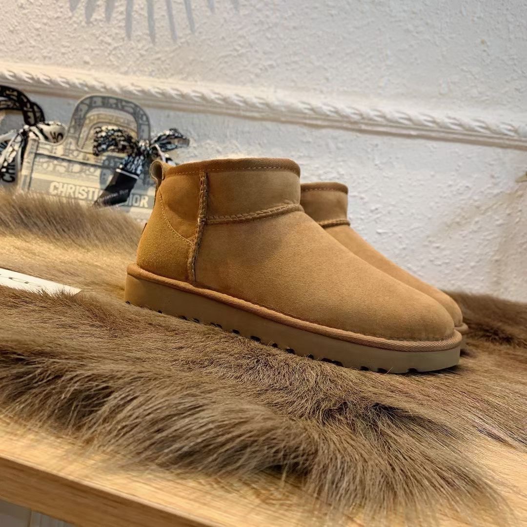 2020冬季新款澳洲皮毛一体雪地靴低帮保暖短靴