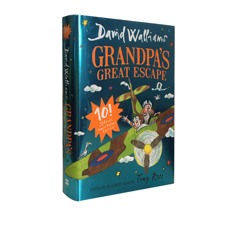 英文原版 Grandpa’s Great Escape 飞行员爷爷的空中逃亡 全彩精装版 David Walliams 大卫少年幽默成长小说系列