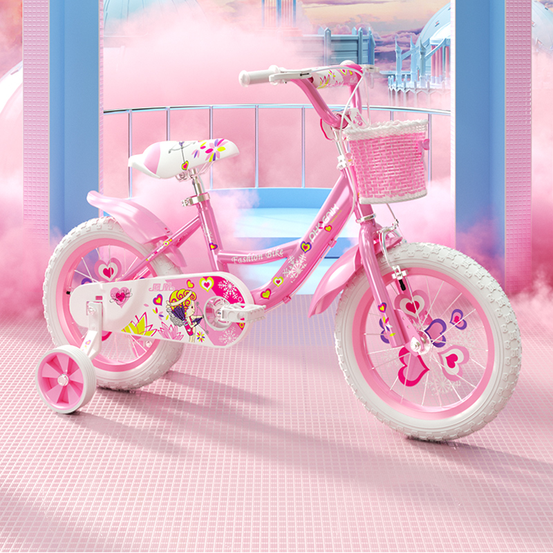 凤凰儿童自行车女孩2-10岁小孩脚踏单车中大童公主款代步自行车