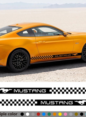 适用于福特野马Mustang汽车贴纸 车身装饰贴花 改装车门车贴拉花