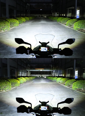 LOBOO萝卜摩托车射灯 L12T改装雾灯爆闪超亮强光灯远近光铺路灯